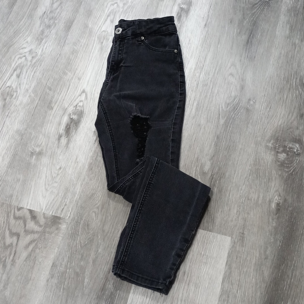 Guess Black Distressed Jeans